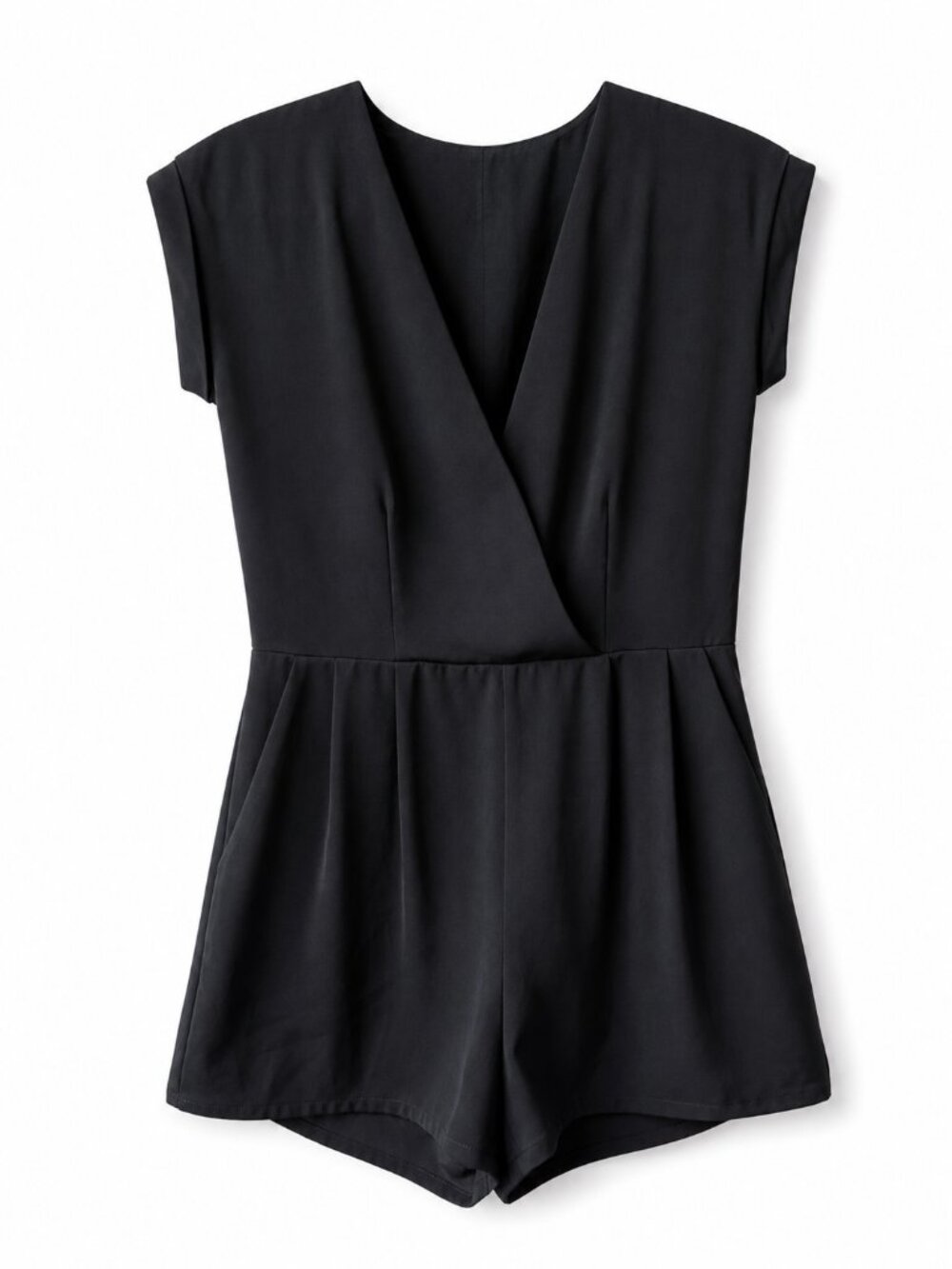 State of Being Black V-Neck Romper XS